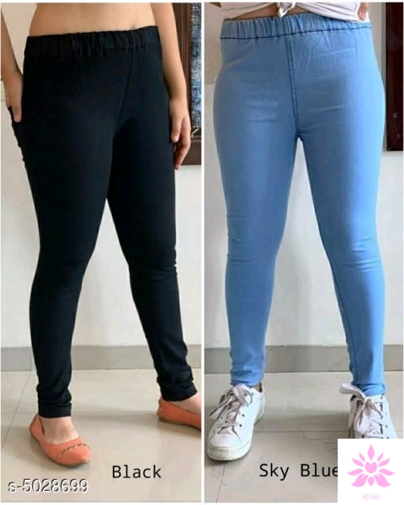 Post image Stylish Designer Women's Jeggings ( Pack Of 2 ) Name: Stylish Designer Women's Jeggings ( Pack Of 2 ) Price 1030 includes delivery charge. Fabric: Denim combo of 2.cash on delivery Waist Size: L - -Waist - 30 in Hip - 36 in Length - 42 in XL -- Waist - 32 in Hip - 38 in Length - 42 in XXL -- Waist - 34 in Hip - 42 in Length - 42 in XXXL -- Waist - 36 in Hip - 44 in Length - 42 in 4XL -- Waist - 38 in Hip - 46 in Length - 42 in 5XL -- Waist - 40 in Hip - 48 in Length - 42 in Length: Up To 42 in Type: Stitched Description: It Has 2 Pieces of Women's Jeggings Pattern: Solid 