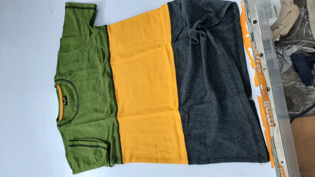 Mens half sleeve tri color tshirt uploaded by Adokart Online Services on 8/24/2022