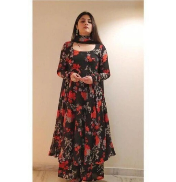 Anarkali kurti with duptta and plazo  uploaded by business on 8/24/2022