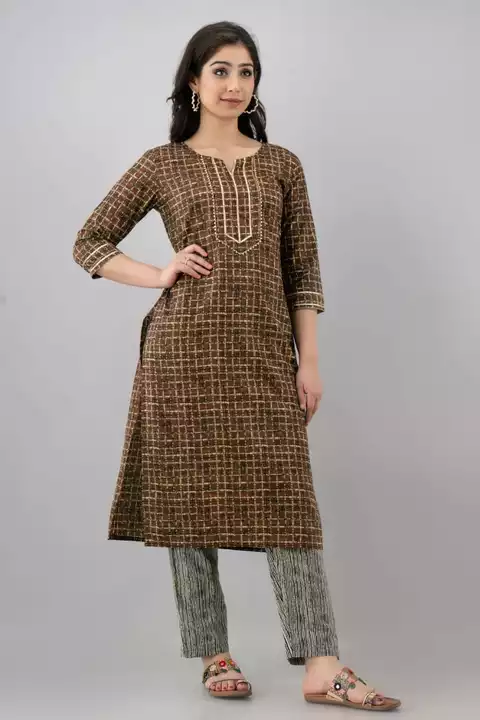 Cotton 60+60 kurti only uploaded by Geeta Textile on 8/24/2022