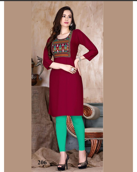 Embroidered kurti.  uploaded by business on 8/25/2022