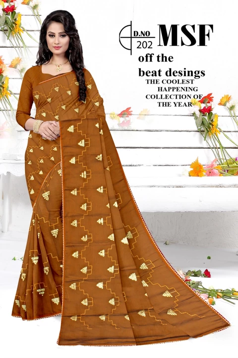 Fancy chiffon saree with multiple banglori blouse  uploaded by MAA SHAKAMBARI FASHION on 8/25/2022