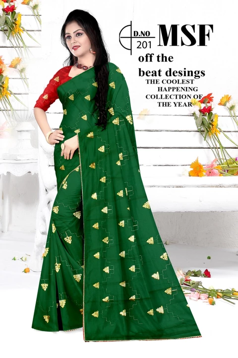 Fancy chiffon saree with multiple banglori blouse  uploaded by MAA SHAKAMBARI FASHION on 8/25/2022