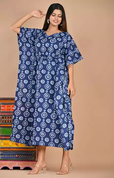 🍁🍁 All New Exclusive Collection of Hand Block Printed  Cotton KAFTANS in Multiple Colour  uploaded by Lookielooks on 8/25/2022