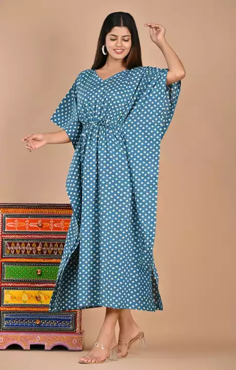 🍁🍁 All New Exclusive Collection of Hand Block Printed  Cotton KAFTANS in Multiple Colour  uploaded by Lookielooks on 8/25/2022