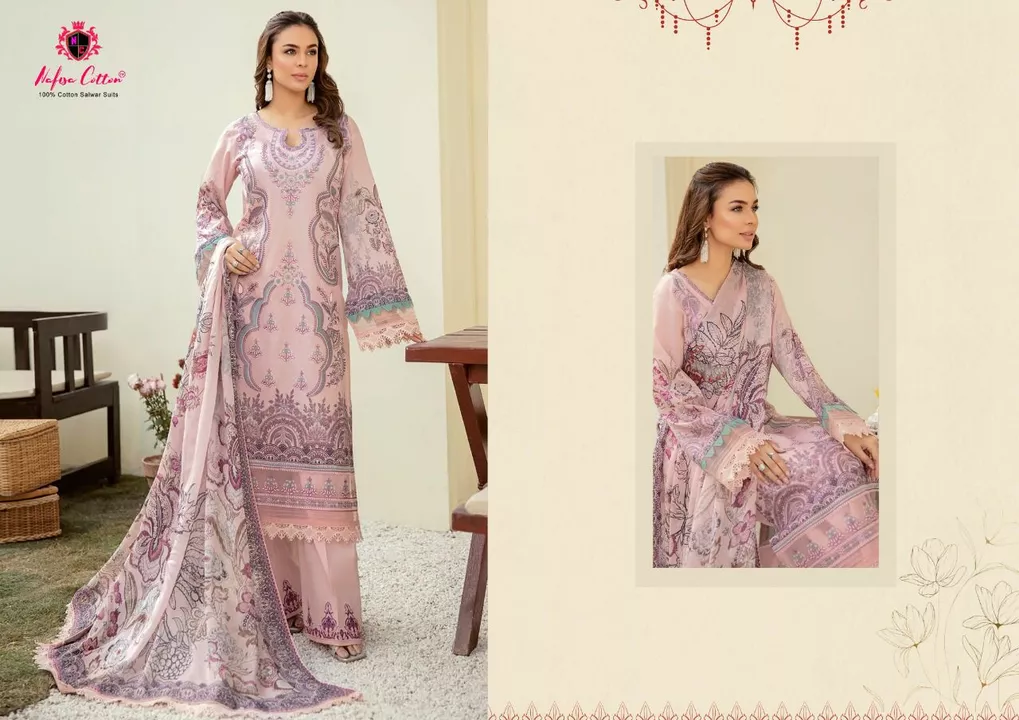 Cotton dress material uploaded by Falak fashion collection on 8/25/2022