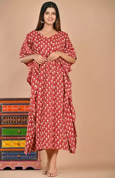 🍁🍁 All New Exclusive Collection of Hand Block Printed  Cotton KAFTANS in Multiple Colours uploaded by Lookielooks on 8/25/2022