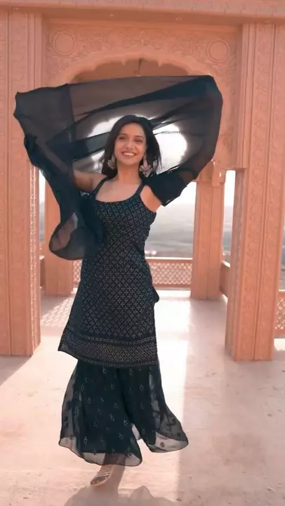 *NEW TRENDING BEAUTIFUL BLACK COLOR DESIGNER  SEQUENCE SUIT WITH BLOOMING DUPATTA* uploaded by Mall95store on 8/25/2022