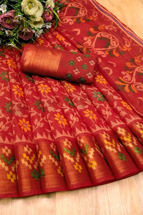New cotton fancy saree uploaded by business on 8/25/2022