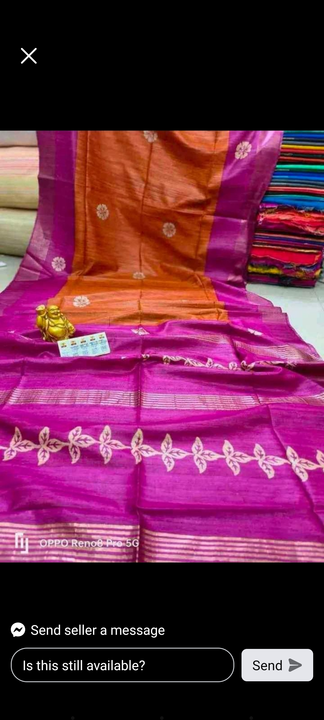 Post image All typs available tussar ghicha silk saree contact my whatsapp no 8084745428