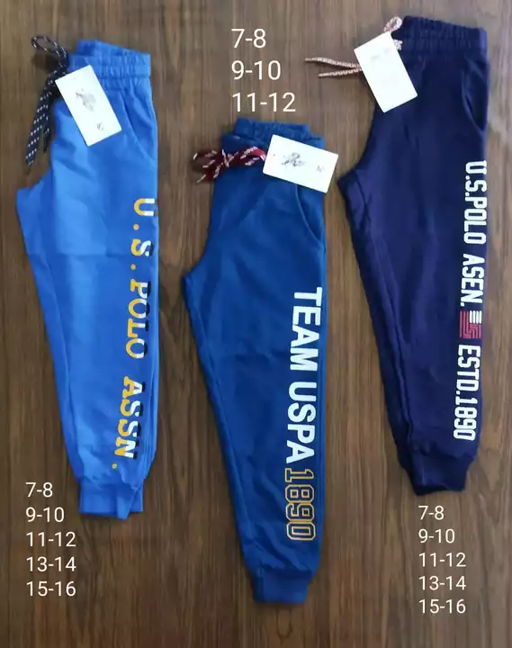 BRANDED JOGGERS 😎😎😎😎😎😎 *Style* : Boy's Track Pant *Brand* : *US POLO* *Size* : 7/8, uploaded by SN creations on 8/25/2022