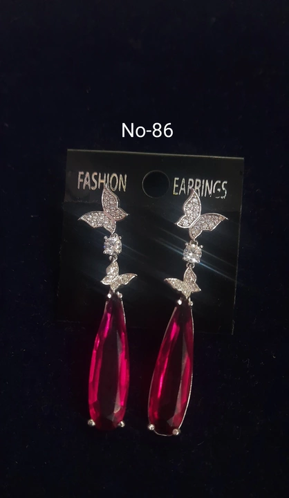 Post image Designer earrings with premium quality cz with brass material gold plated Rosegold plated and rhodium plated available in different color