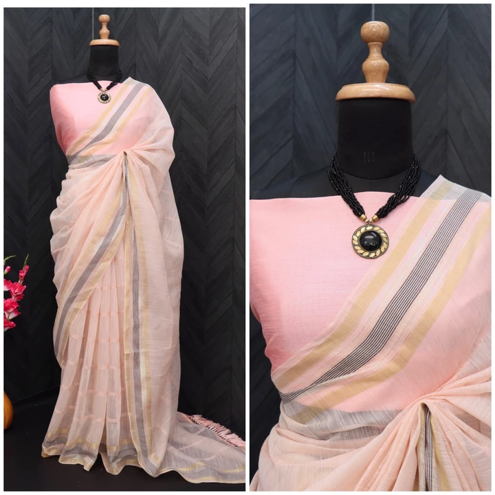Women's Beautifull Wedding Wear Fancy Work Cottan Silk Saree With Silk Blouse Piece uploaded by business on 8/25/2022