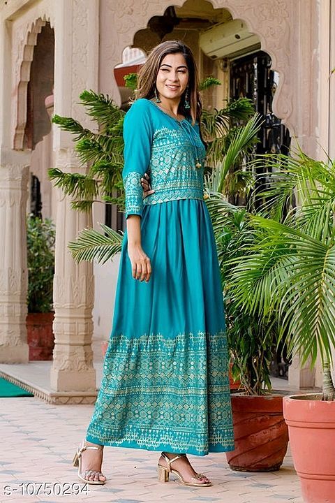 Flared gown kurti uploaded by Gloriouse Collection  on 12/1/2020