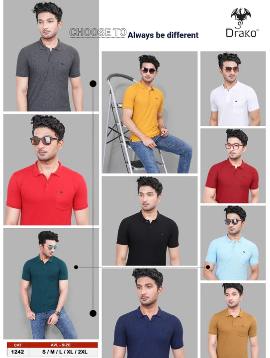 Men's collar pocket Tshirt uploaded by Maruti Traders on 8/25/2022