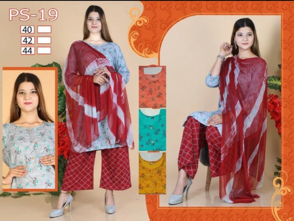 Kurti with pant and dupatta  uploaded by business on 8/26/2022