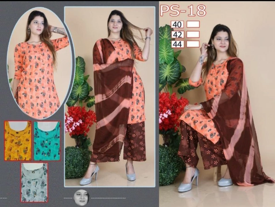 Kurti with pant and dupatta  uploaded by business on 8/26/2022
