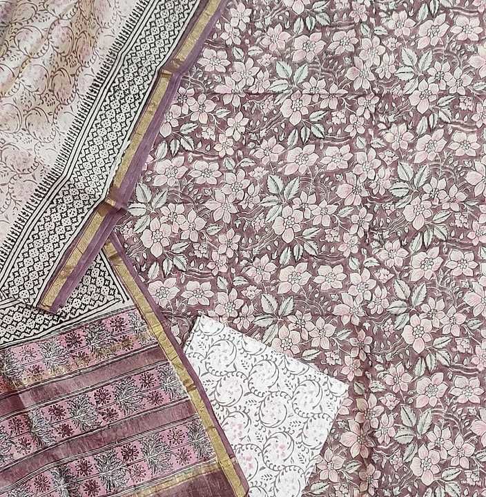 Post image New Hand block chanderi silk   dress materials👌👌

Top nd dupttas chanderi silk (2.50×2 mtrs)
Bottom cotton (2.50 mtrs)

More collection Whatsapp &lt;&gt; 8005678490
