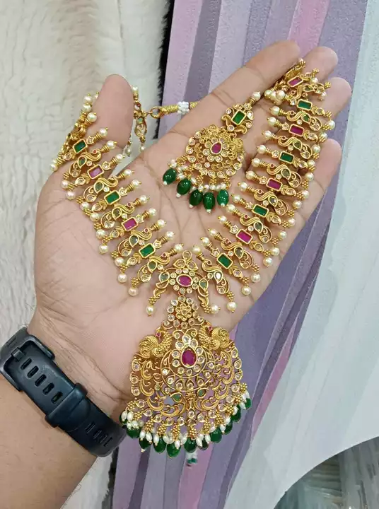 AD premium quality necklace combo sets uploaded by Devadha Fashion Collections on 8/26/2022