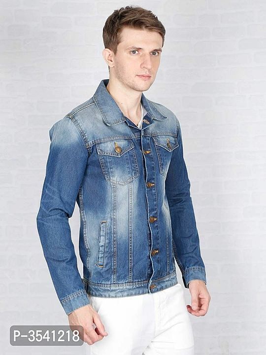 Men's Denim Long Sleeves Jacket
 uploaded by Harsh's shop on 12/2/2020