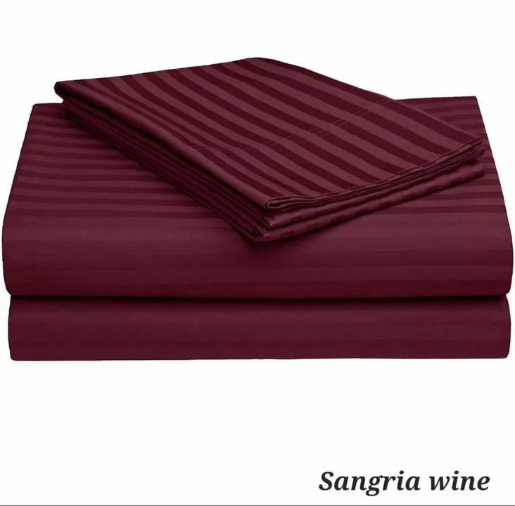 Satin stripe 90*100 (1+2) solid color bed sheet set. uploaded by INDIAN BEDDING COMPANY on 8/26/2022