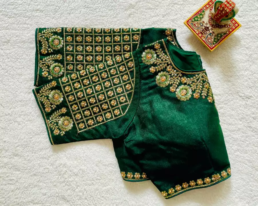 Heavy embroidery silk blouse uploaded by Advance Fashion Technology pvt ltd on 8/27/2022
