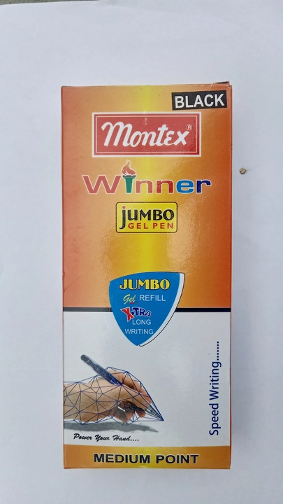 Montex Winner Jumbo Gel Pen, Black, Pack Of 50 uploaded by Royal Mobile And Stationary  on 8/27/2022