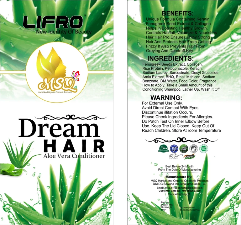Dream Hair Aloe Vera Conditioner  uploaded by  MSQ Lifro Products on 8/27/2022