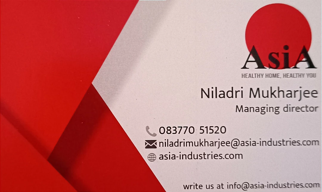 Visiting card store images of Asia Industries