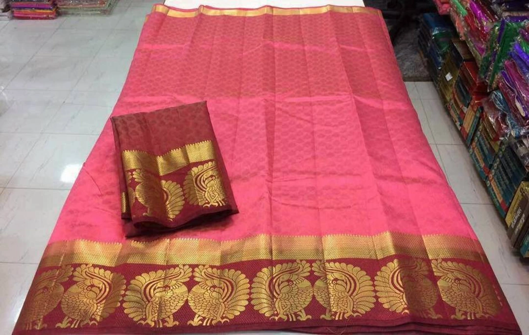 Kanjeevaram silk saree  uploaded by Bholebaba creation on 8/27/2022