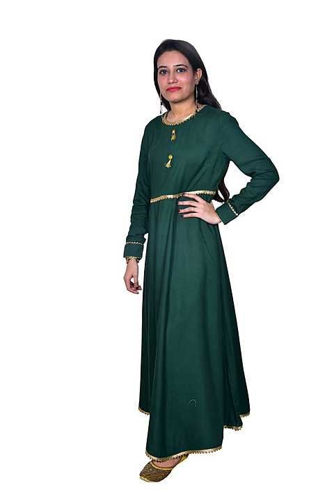 Maravillesa stylished chanderi silk long gown  uploaded by Radhe krishna clothing on 12/3/2020