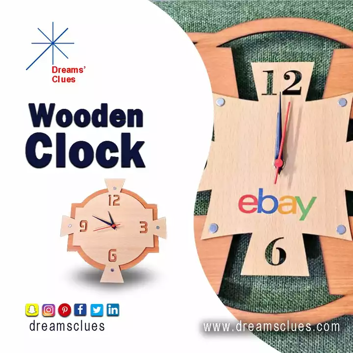 Mdf Wall Clock uploaded by business on 8/27/2022