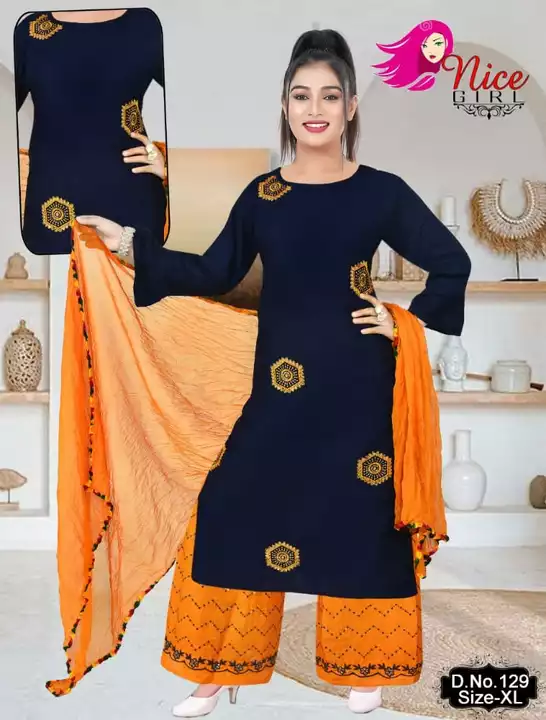 Post image Cotton kurta sets with dupatta. All size available. Hurry up!! Order now 8707415488