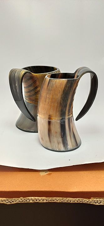 Drinking Natural Horn Mug, Viking mug, Tankard uploaded by Horn,bone,resin,brass,wood products on 12/3/2020