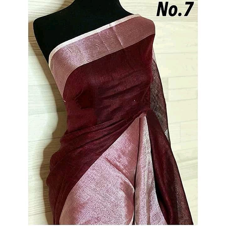 Linen by linen saree uploaded by Aaisha handloom on 12/3/2020