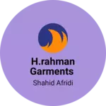 Business logo of H.Rahman garments