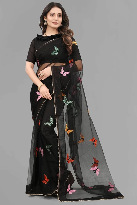Avsar Trendz Designer Embroidered And Lace Work Saree With Blouse  uploaded by business on 8/28/2022