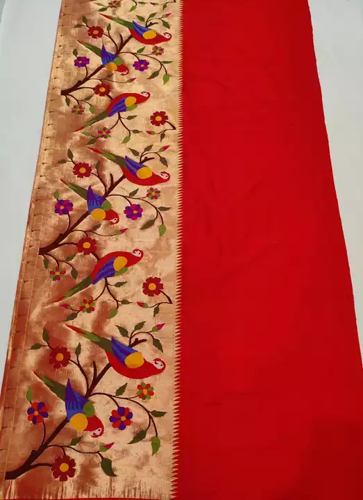 Post image Ananta original paithani silk saree wholesale booking faast what apps number 9359571295=original  handloom paithani lehenga material