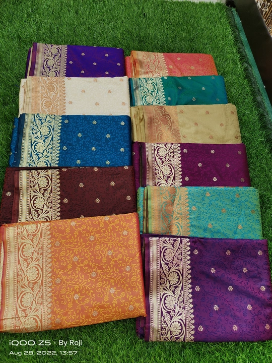 Post image Always 100% best quality product we provide
Tanchui banarasi saree too soft quality ping me for bulk