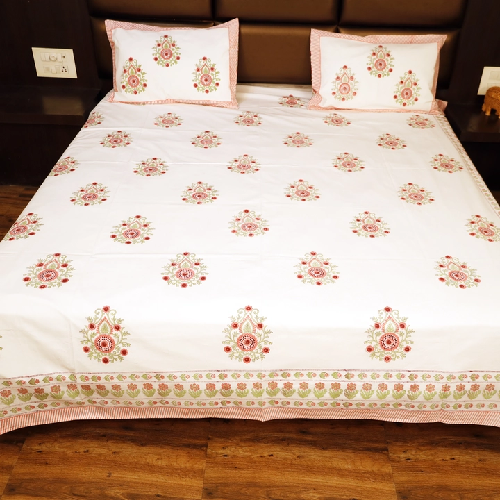 Hand Block Printed premium Jaipuri bedsheet  uploaded by Adhvik Lifestyle private Limited on 8/28/2022