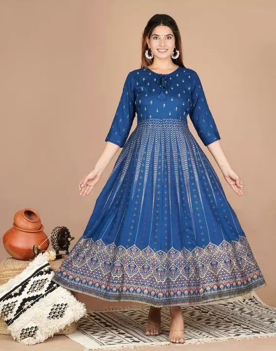 One pcs long dress uploaded by Rahul garments wholesaler on 8/28/2022