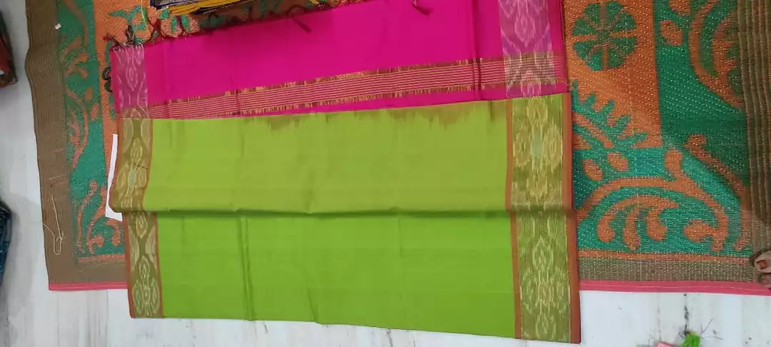 Pochampally border plain cotton saree uploaded by business on 8/28/2022