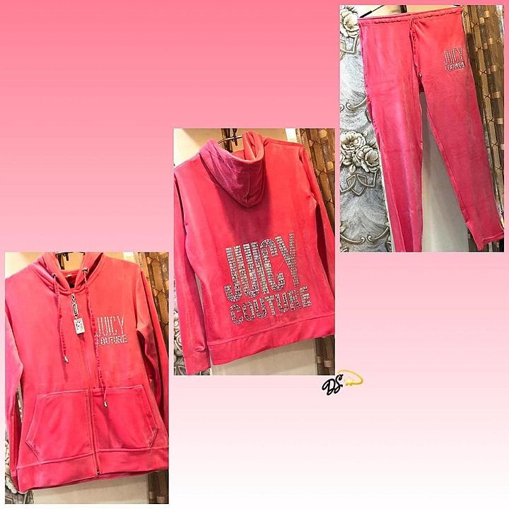❤️Juicy Couture Velvet Tracksuits In Stock❤️
Perfect For Winters ❄️
 uploaded by business on 12/3/2020