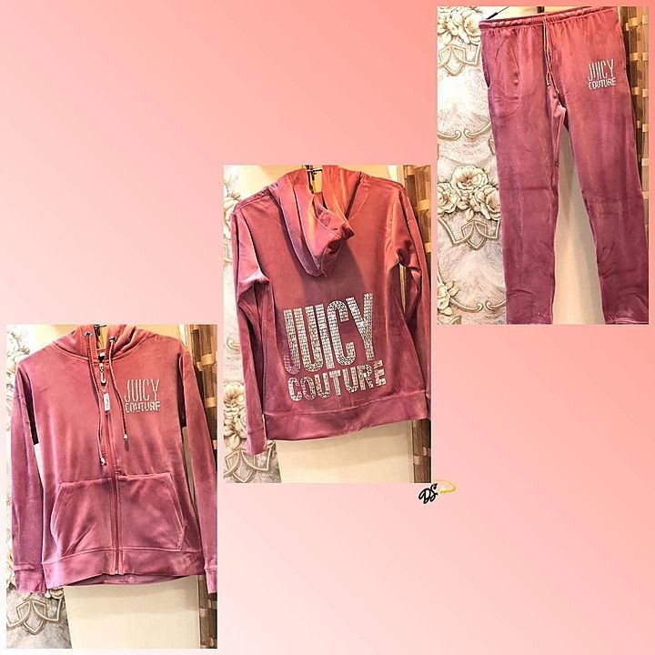 ❤️Juicy Couture Velvet Tracksuits In Stock❤️
Perfect For Winters ❄️
 uploaded by business on 12/3/2020