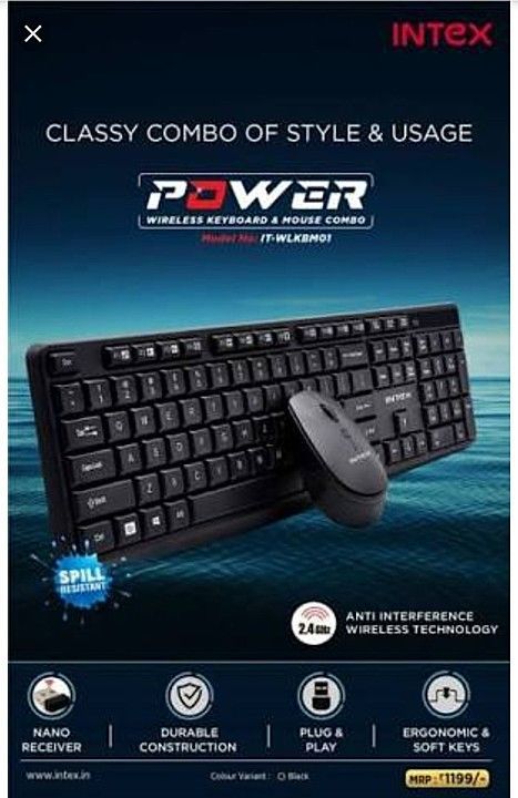 Intex wireless kbd+mouse combo  uploaded by SS COMPUTER AND ONLINE WORK on 12/3/2020