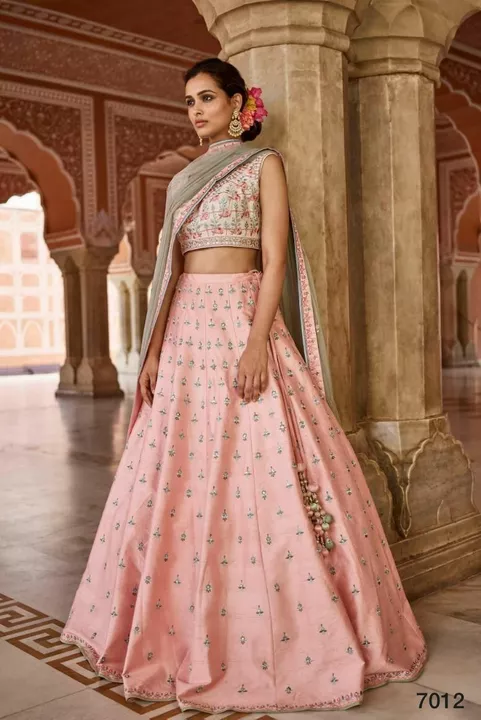 Post image ☝️ *AT LEHENGHA CHOLI* ☝️
                               D.No. 7012

  Single Pce Available 
*Rtae :-₹ 1449/- Nett*

Fabrics Details :-
LEHENGHA :- Art Silk with Fusing
 INNER Attached Heavy Crep
   Length :- Max Up to 41”
       Size :- Max Up to 44”
          Flair :- 2.60 Mtr 

BLOUSE :- Art Silk with Fusing
                              (1.10 Mtr)

DUPATTA :- Heavy Soft Net

WORK :- Multy Thread &amp; Jari Embroidery Stich Work + Stone

Type :- Semi Stiched
Weight :- 1.00kg
Wash :- First Time Dry Clean 
💯% Premium Quality Available
👉 Open (Real) Pic P. Massage