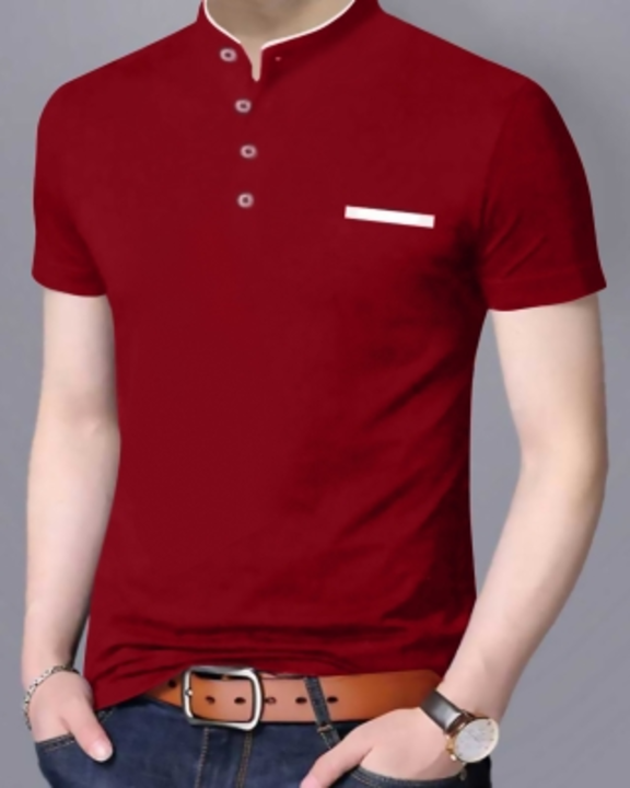 Solid, Color Block Men Maroon T-Shirt
 uploaded by business on 8/29/2022