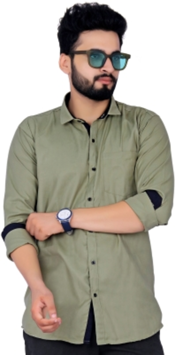 Men solid casual green shirt  uploaded by Bend the trend on 8/29/2022