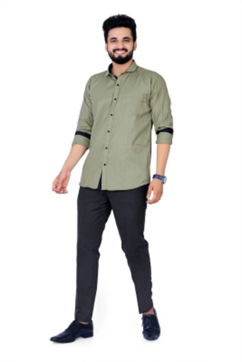 Men solid casual green shirt  uploaded by Bend the trend on 8/29/2022