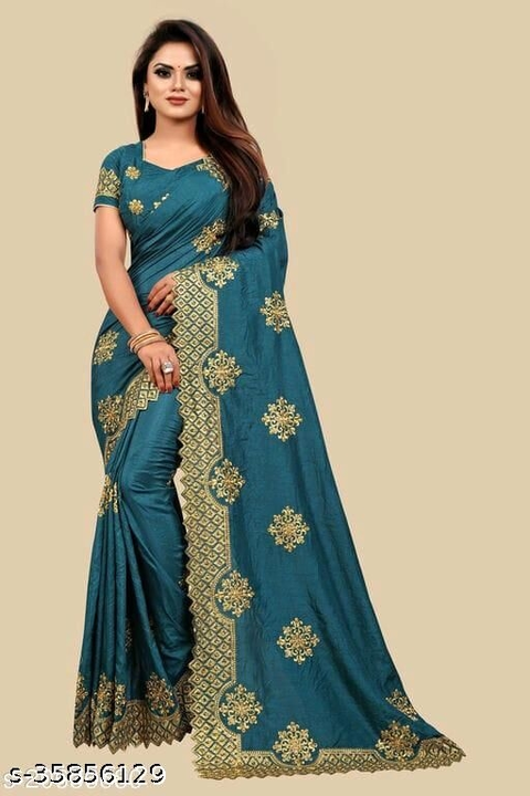 Dola silk c pallu saree with blouse embroidery worked  uploaded by Namienterprise on 8/29/2022